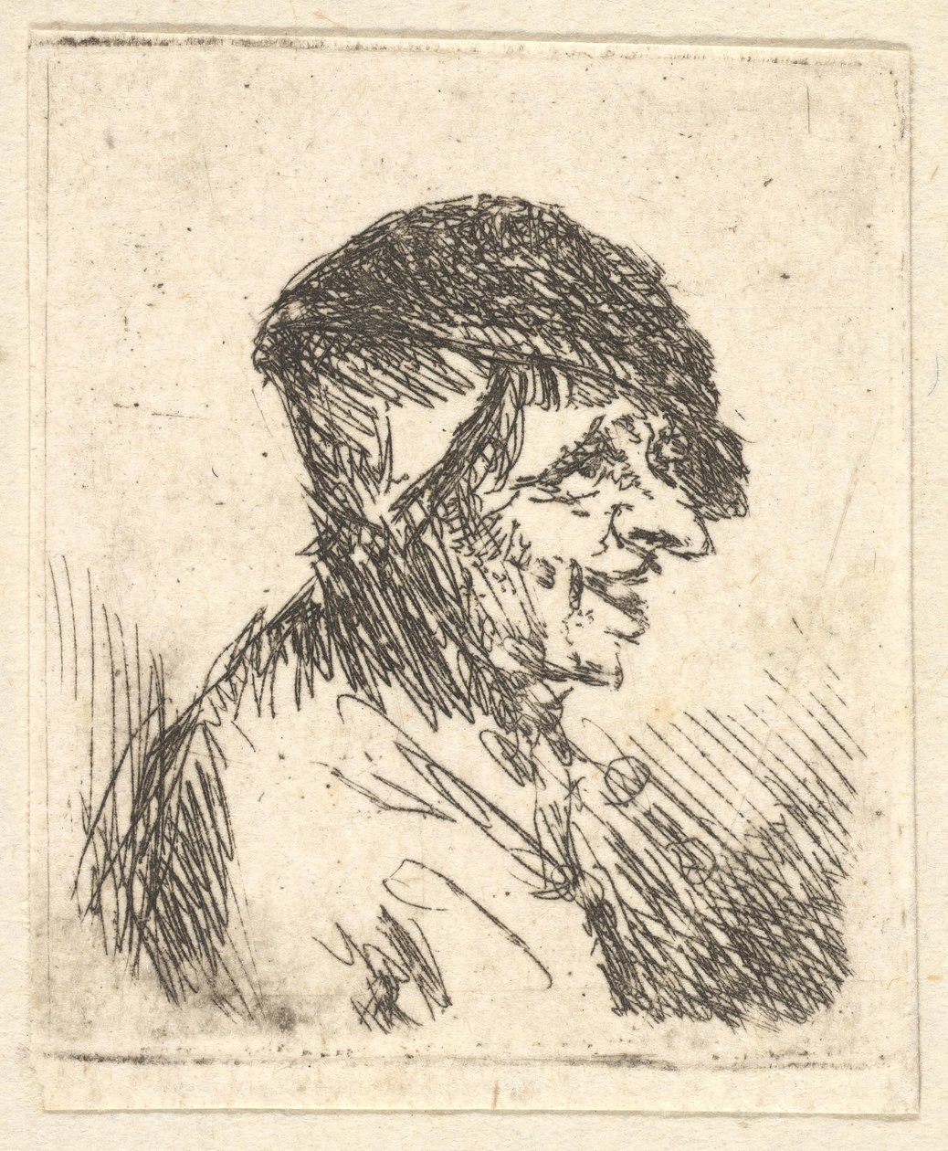 Głowa Chłopa, XVII wiek. autorstwa Adriaen Jansz. van Ostade