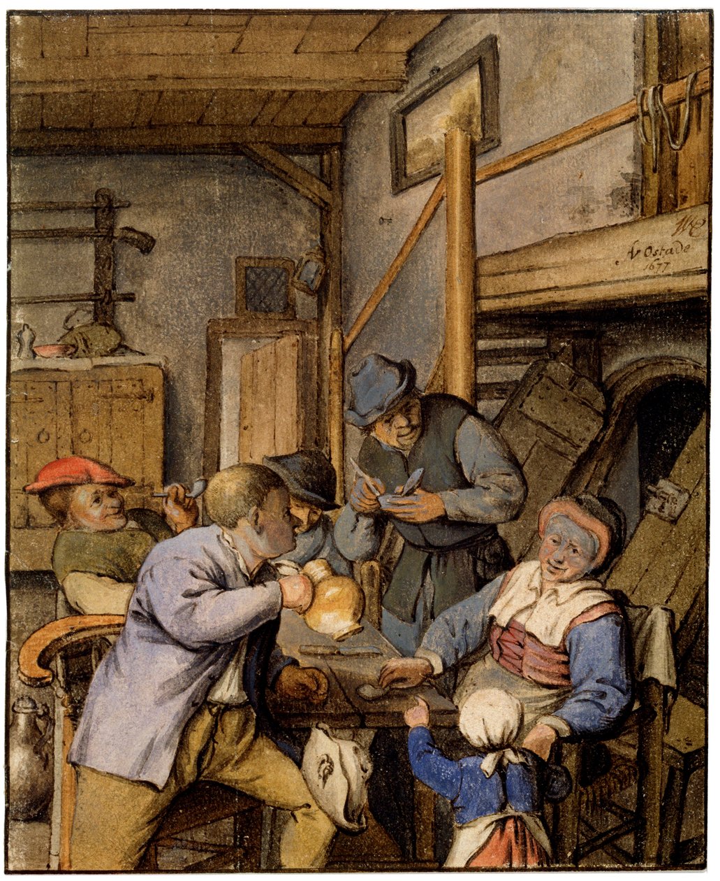 W karczmie, 1677. autorstwa Adriaen Jansz. van Ostade