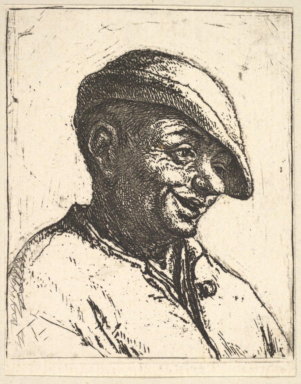Roześmiany chłop, 1610-85. autorstwa Adriaen Jansz. van Ostade