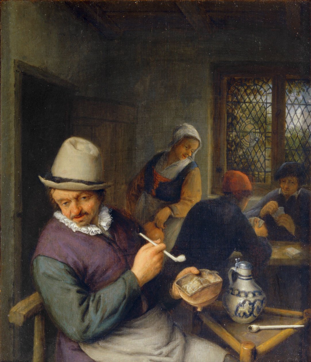 Palacz w tawernie ... autorstwa Adriaen Jansz. van Ostade