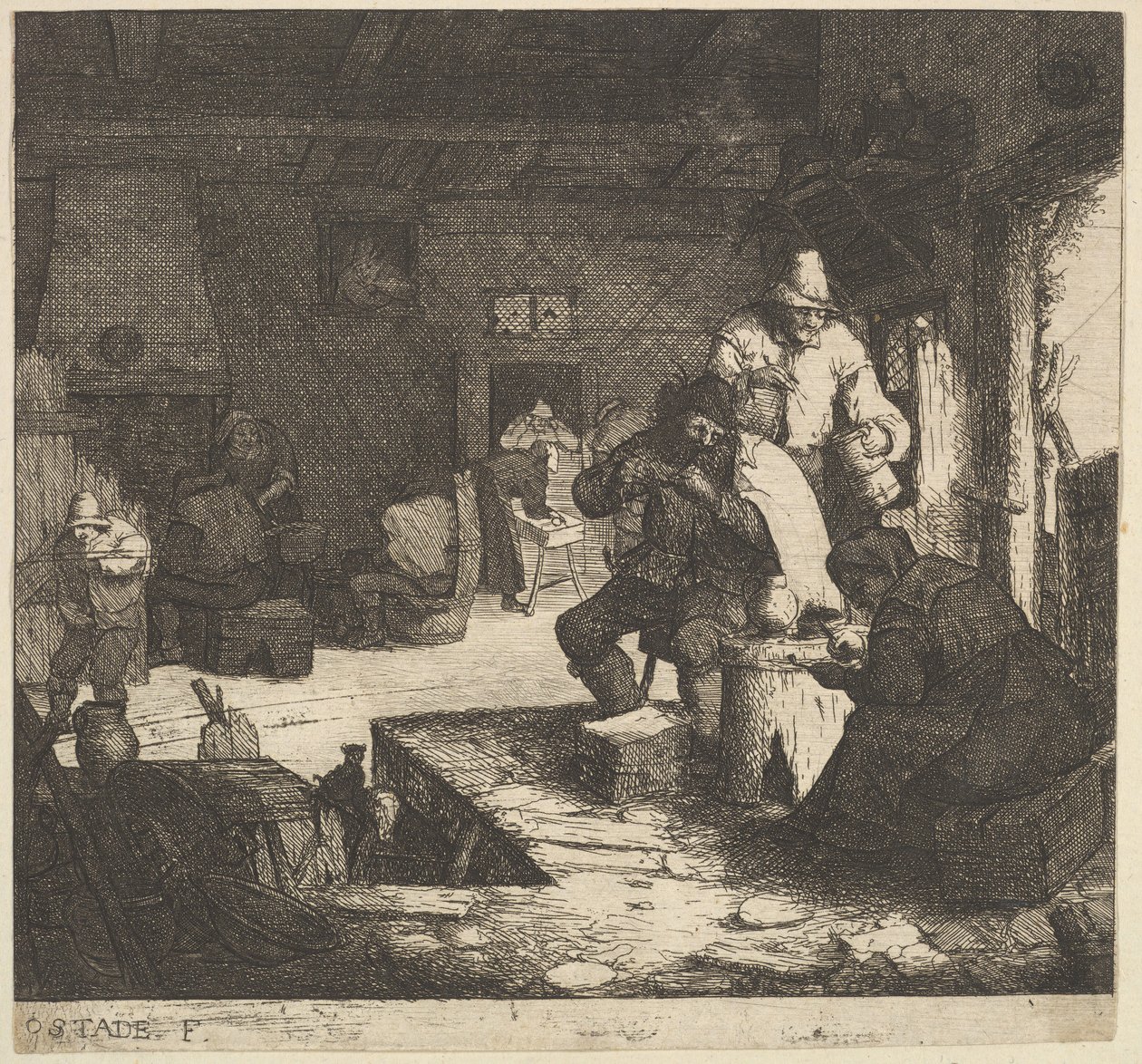 Palacze w Karczmie, 1610-85. autorstwa Adriaen Jansz. van Ostade