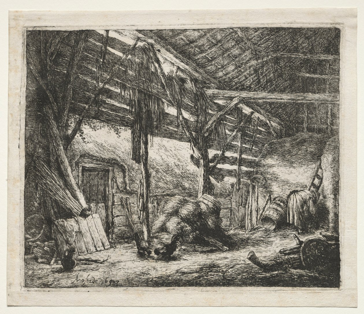 Stodoła, 1647. autorstwa Adriaen Jansz. van Ostade