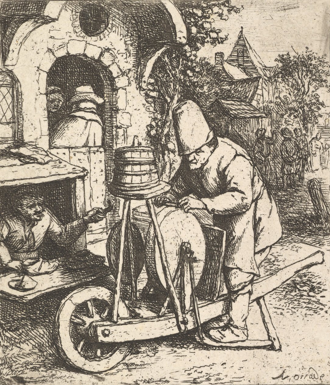 Szlifierz, 1610-85. autorstwa Adriaen Jansz. van Ostade
