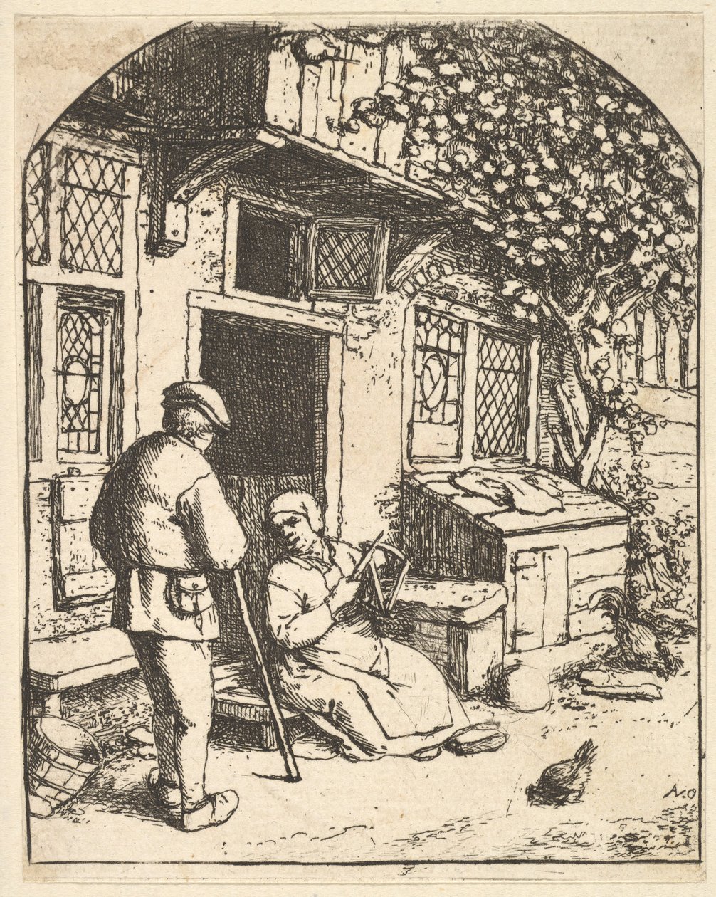 Nawijacz, 1610-85. autorstwa Adriaen Jansz. van Ostade