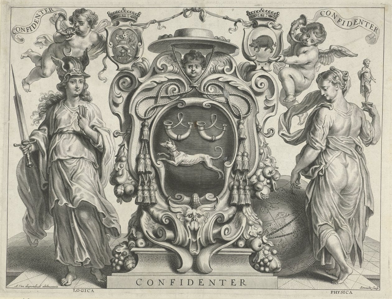 Herb Antoniusza Triestu Pewność (tytuł na obiekcie) autorstwa Adriaen Lommelin