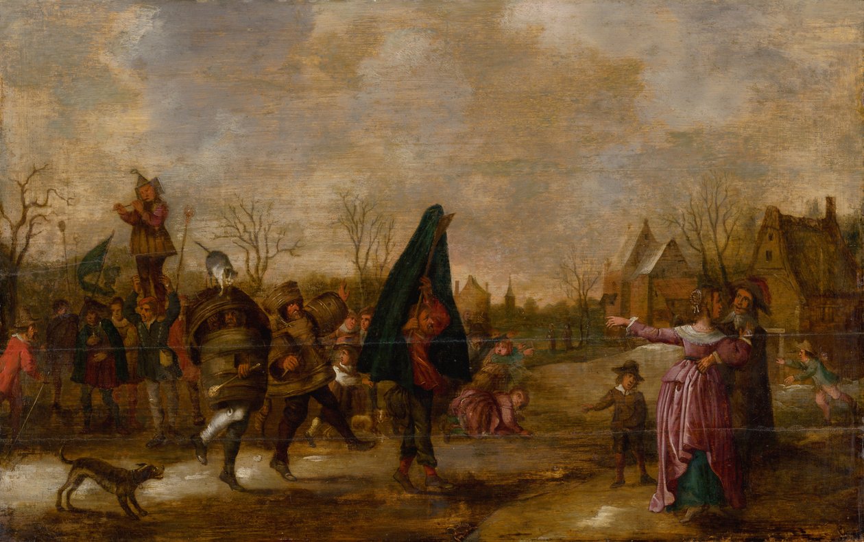 Procesja Karnawałowa , ok. godz. 1660. autorstwa Adriaen Pietersz van de Venne