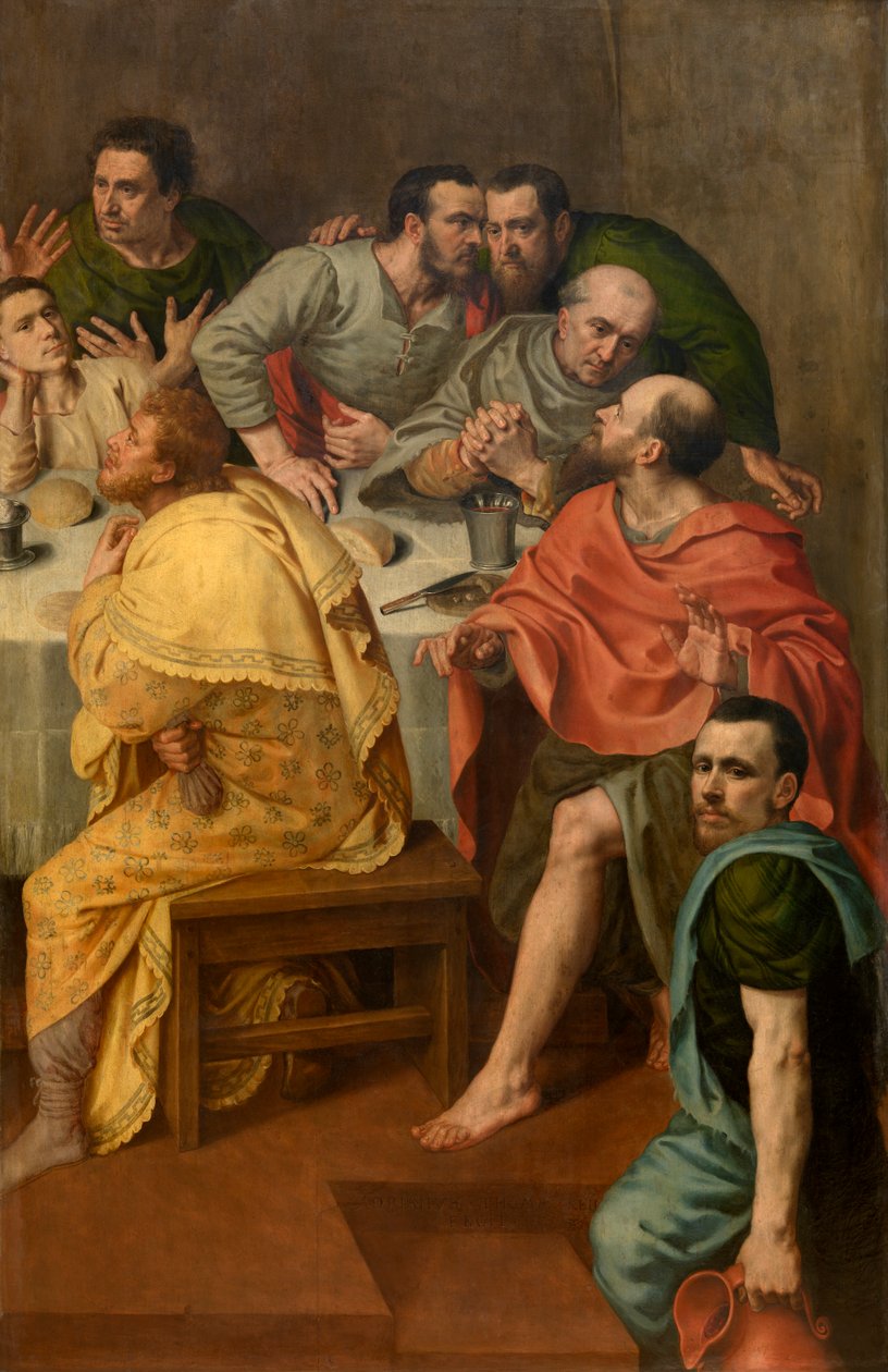 Última Ceia (óleo sobre painel) polimento autorstwa Adriaen Thomasz Key