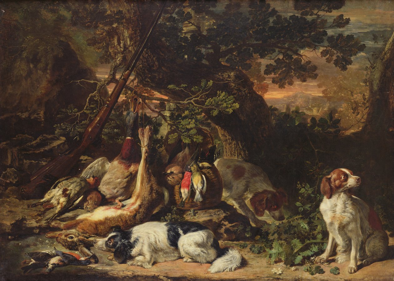 Nagrody z polowania autorstwa Adriaen de Gryef