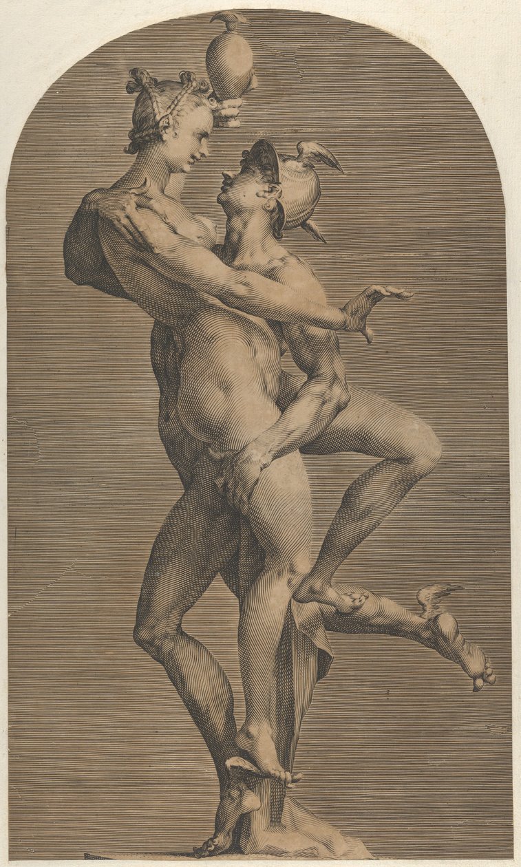 Psyche uprowadzające rtęć, ca. 1620. autorstwa Adriaen de Vries