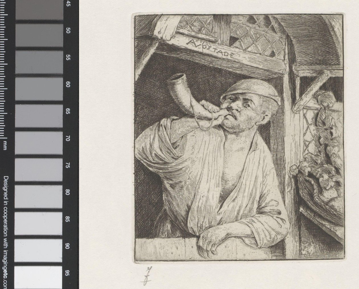 Baker dmucha w róg autorstwa Adriaen van Ostade