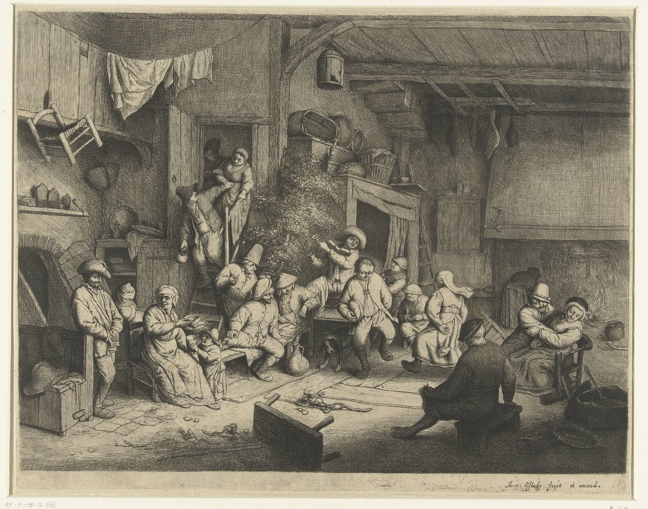 Taniec w karczmie autorstwa Adriaen van Ostade