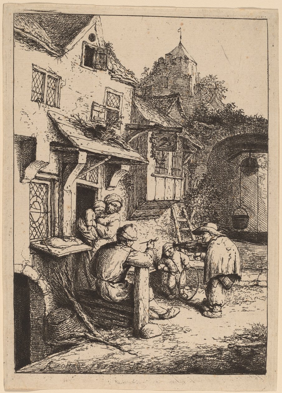 garbaty skrzypek autorstwa Adriaen van Ostade