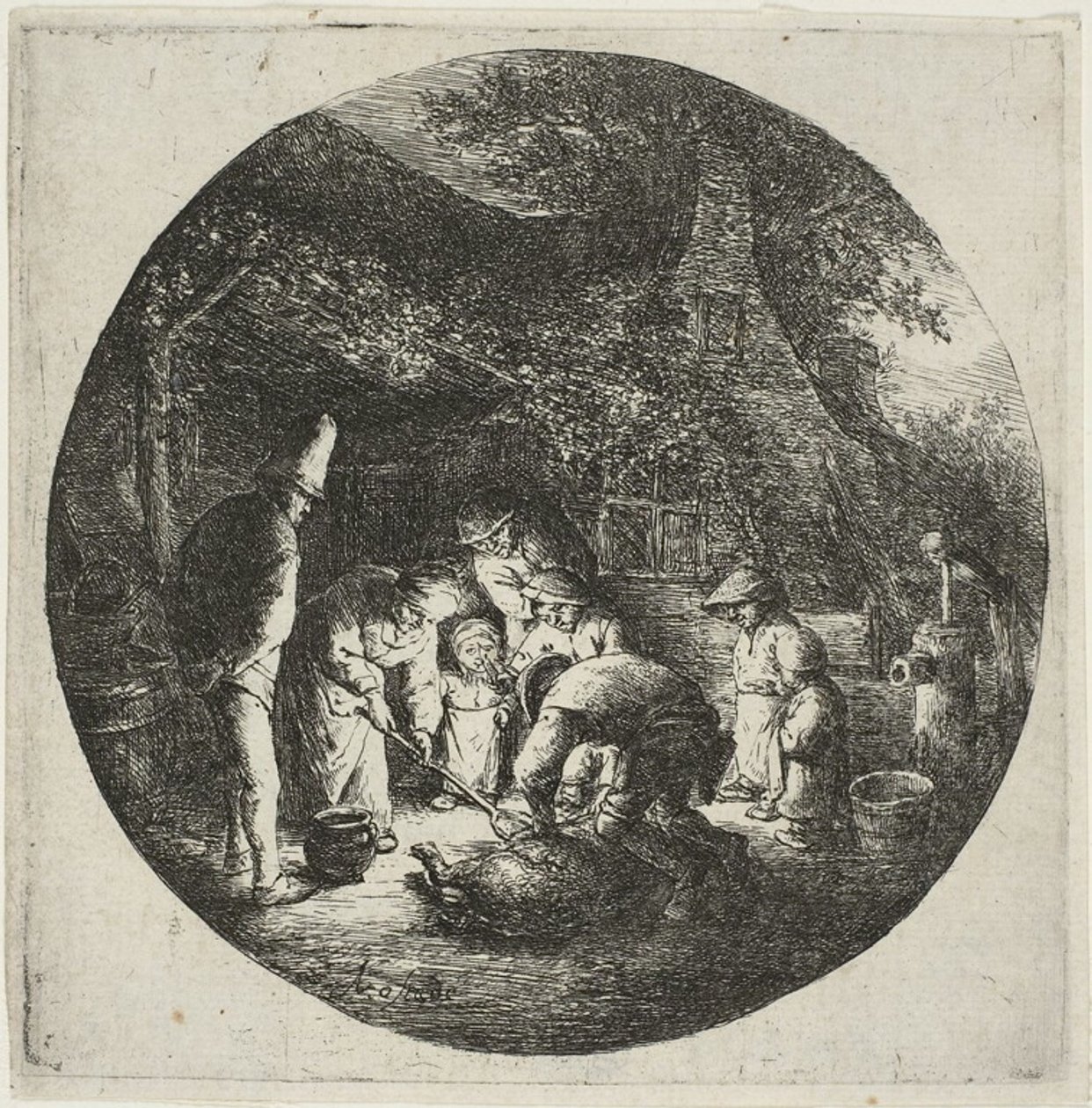 The Pigkillers autorstwa Adriaen van Ostade