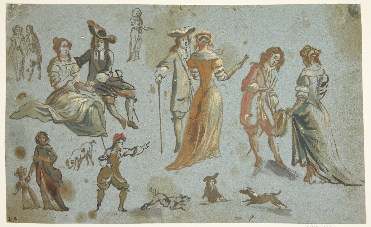 Studia postaci autorstwa Adriaen van de Velde