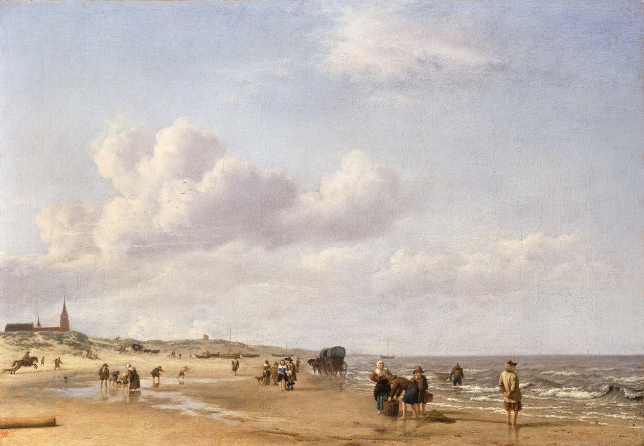 Plaża w Scheveningen, 1658 autorstwa Adriaen van de Velde