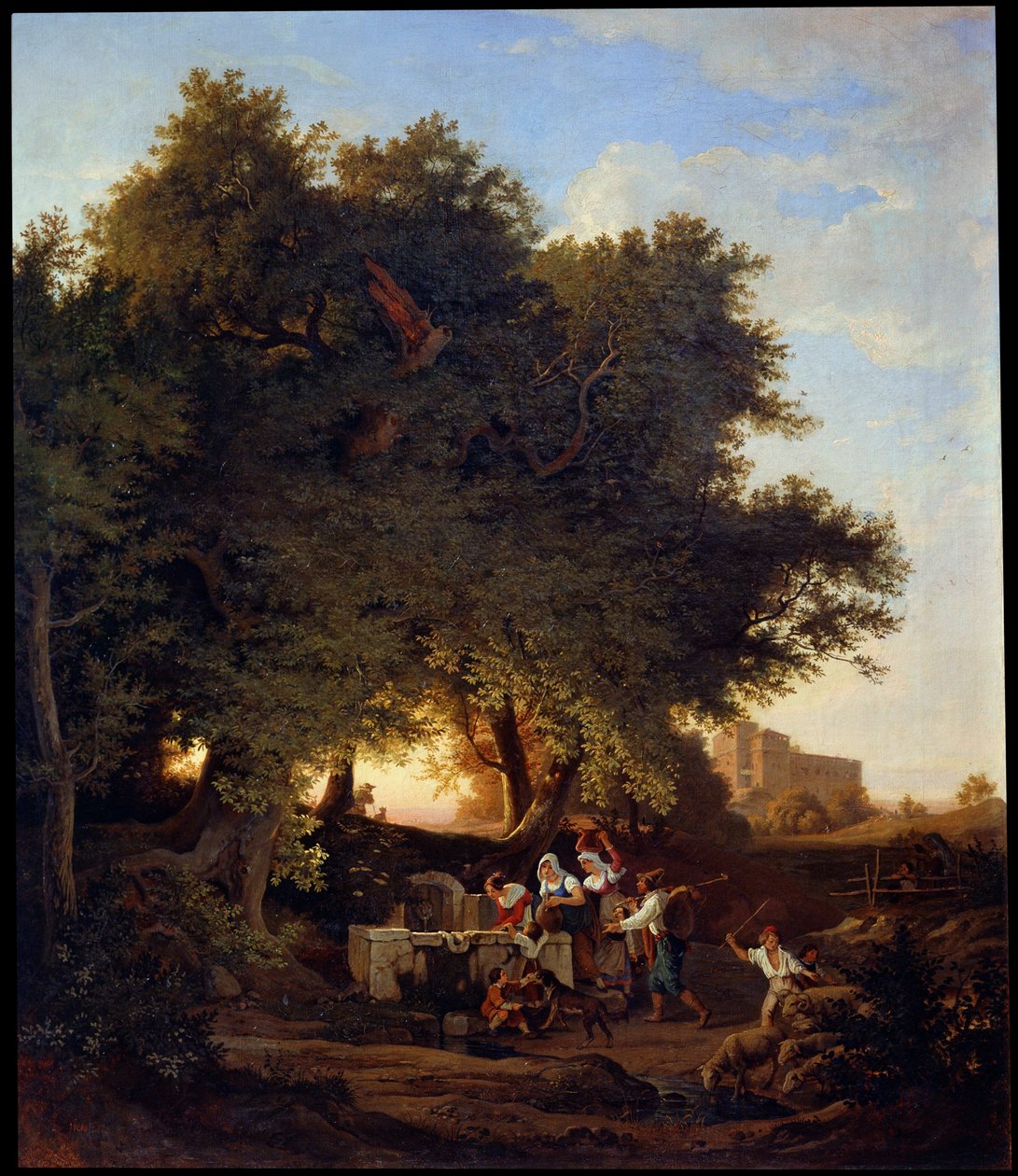 Przy studni”, XIX w. autorstwa Adrian Ludwig Richter