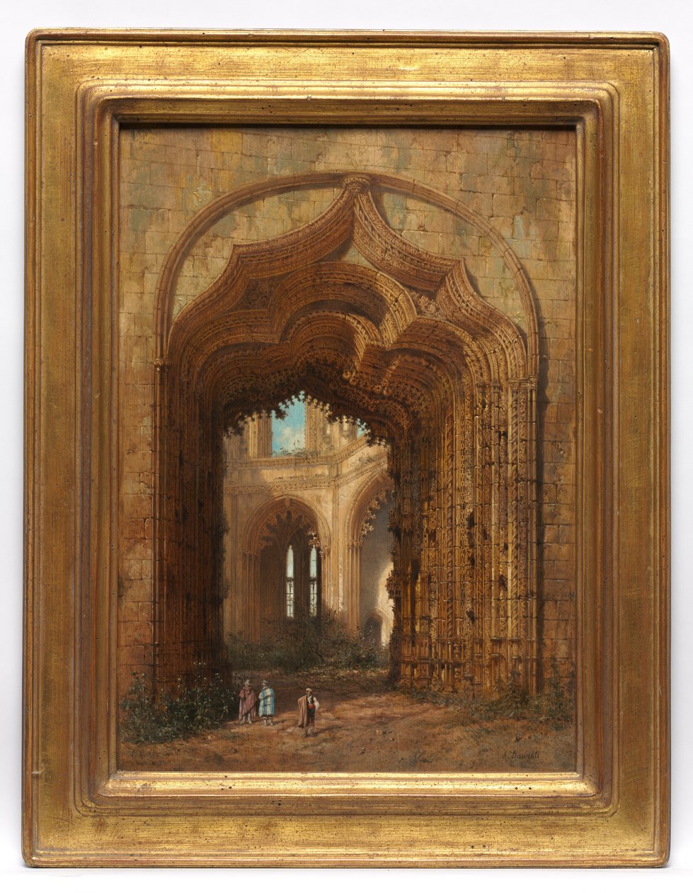 Zrujnowany kościół, ok. 1840 (olej na panelu) autorstwa Adrien Dauzats
