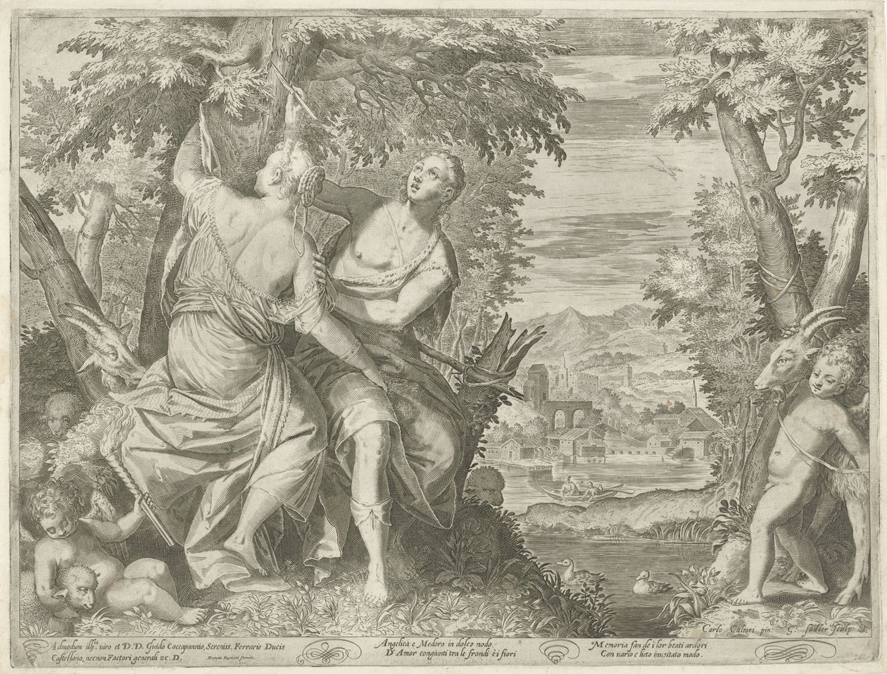 Angelica w Medoro autorstwa Egidius  Sadeler (II)