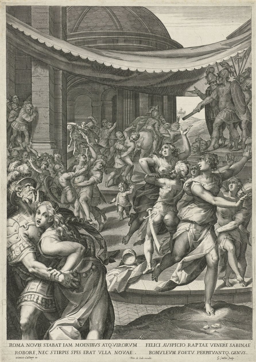 Sabine Virgin Robbery autorstwa Egidius  Sadeler (II)