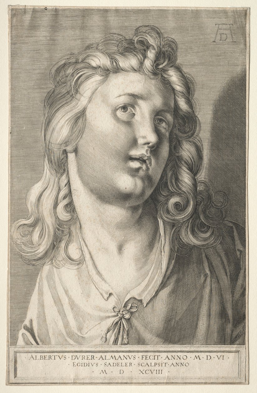 Głowa kobiety, 1598. autorstwa Aegidius Sadeler
