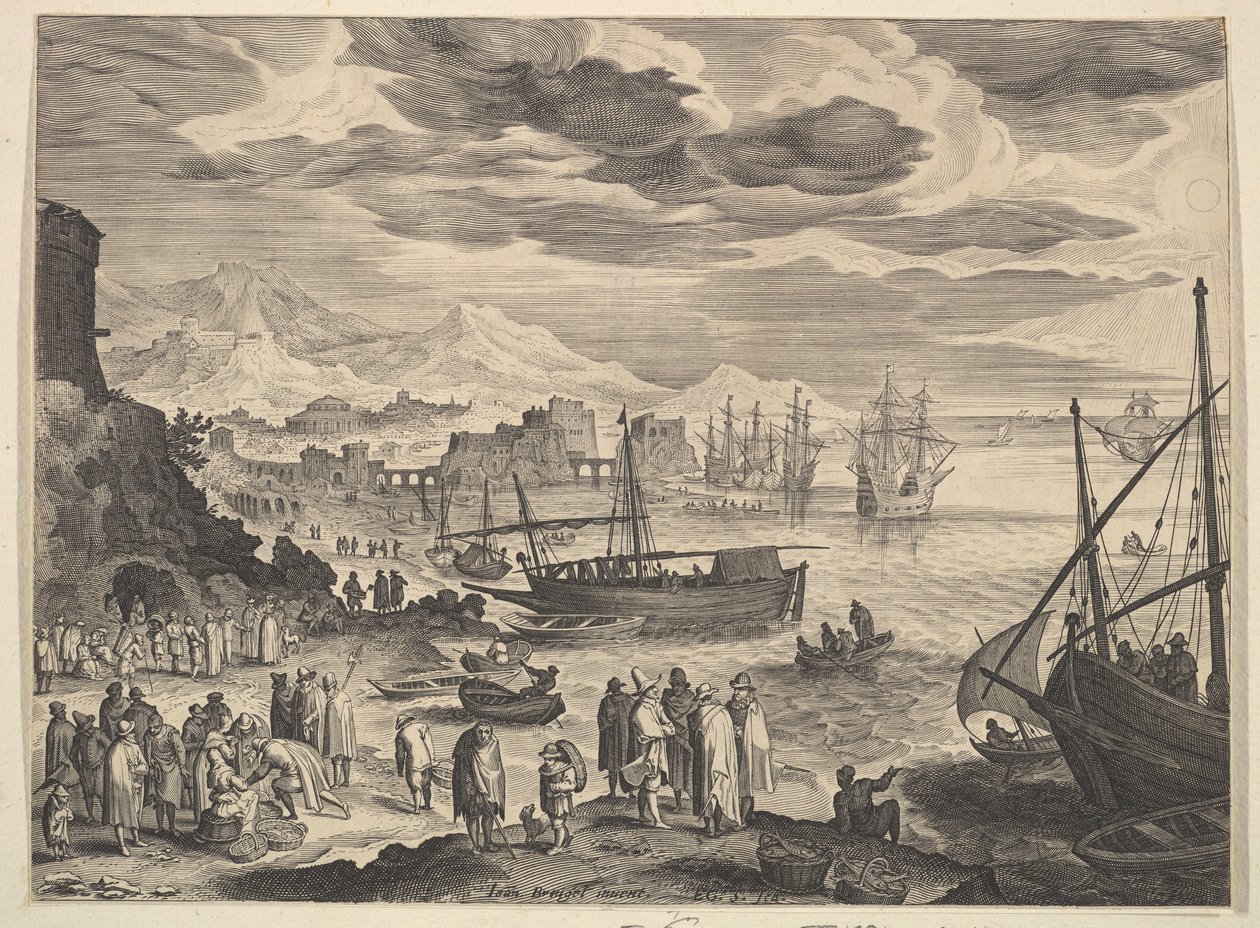Scena portowa. autorstwa Aegidius Sadeler II