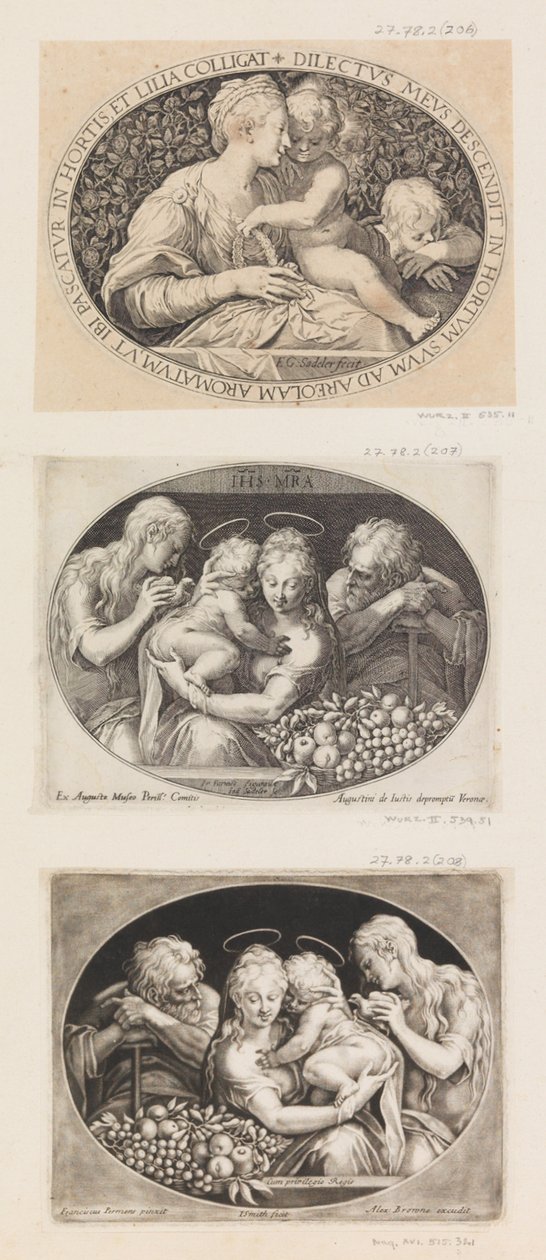 Madonna z Dzieciątkiem ze św. Janem. autorstwa Aegidius Sadeler II