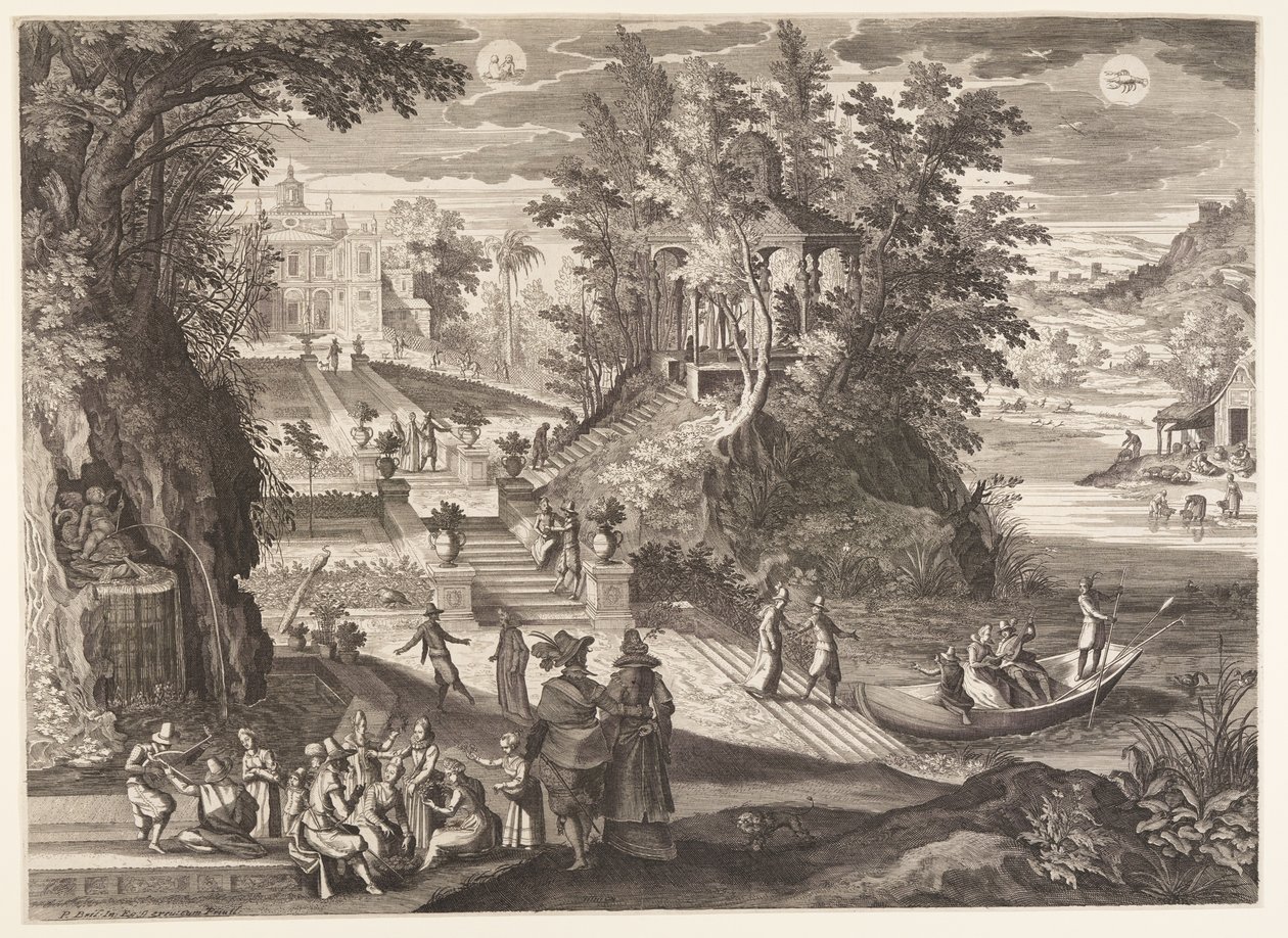 Maj/czerwiec, od The Twelve Months autorstwa Aegidius Sadeler II