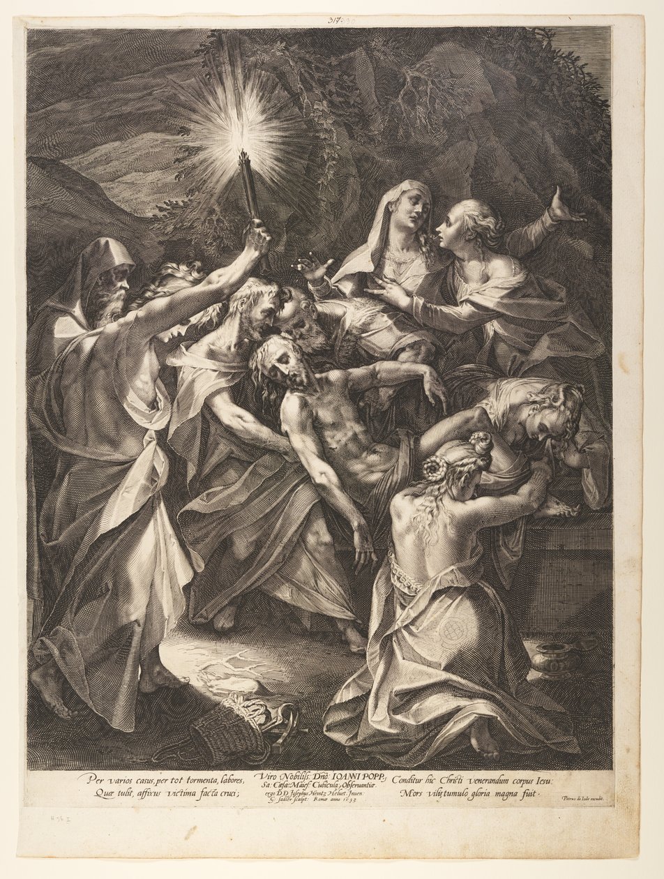 Pochówek autorstwa Aegidius Sadeler II
