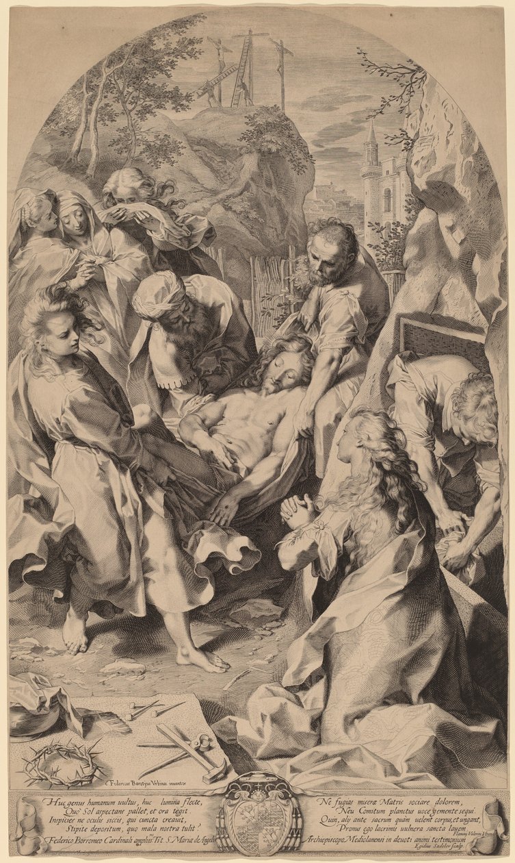 Złożenie do grobu autorstwa Aegidius Sadeler II after Federico Barocci