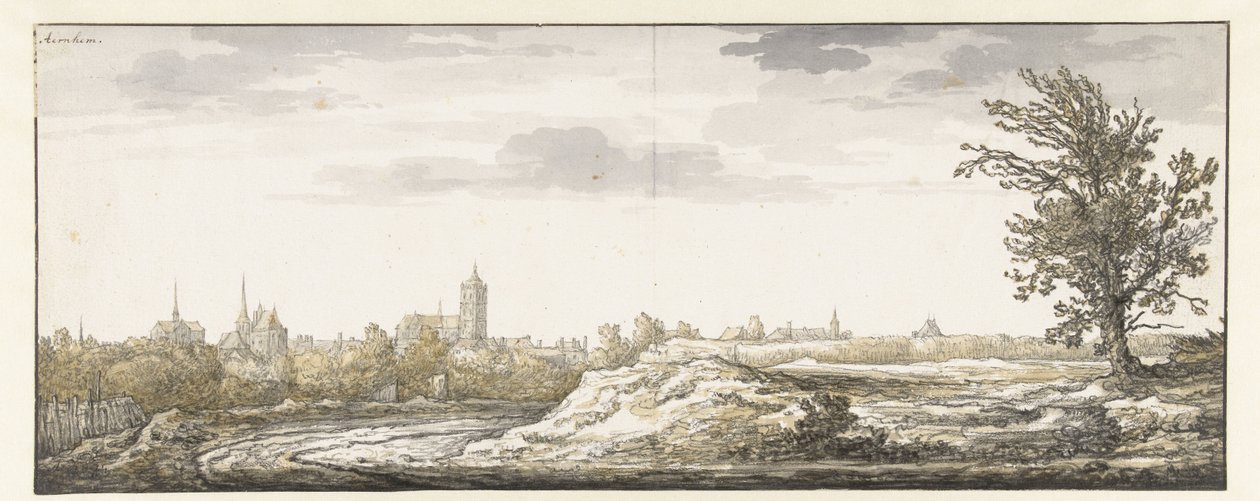 Widok na Arnhem Arnhem (tytuł na obiekcie) autorstwa Aelbert Cuyp