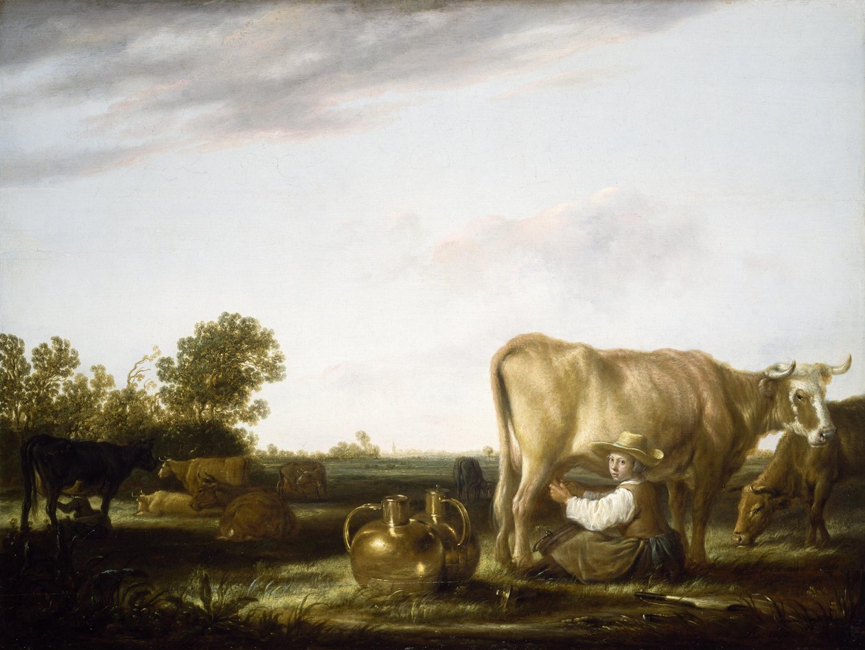 Dojenie krów autorstwa Aelbert Cuyp
