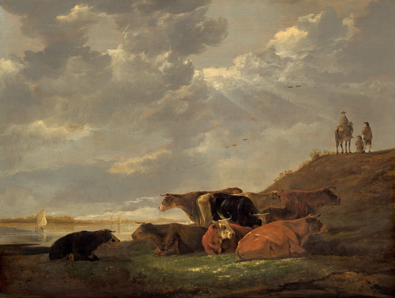 Krajobraz rzeczny z krowami, 16451650. autorstwa Aelbert Cuyp