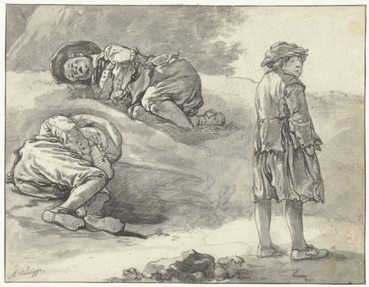 Trzy studia małego pasterza autorstwa Aelbert Cuyp