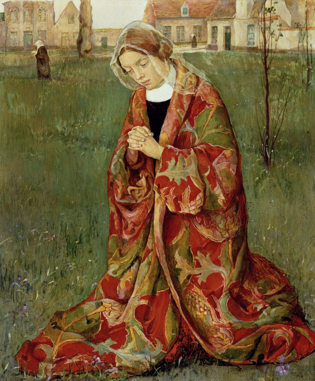 W beginażu, ok. 1905 (olej na desce) autorstwa Aelfred Fahey