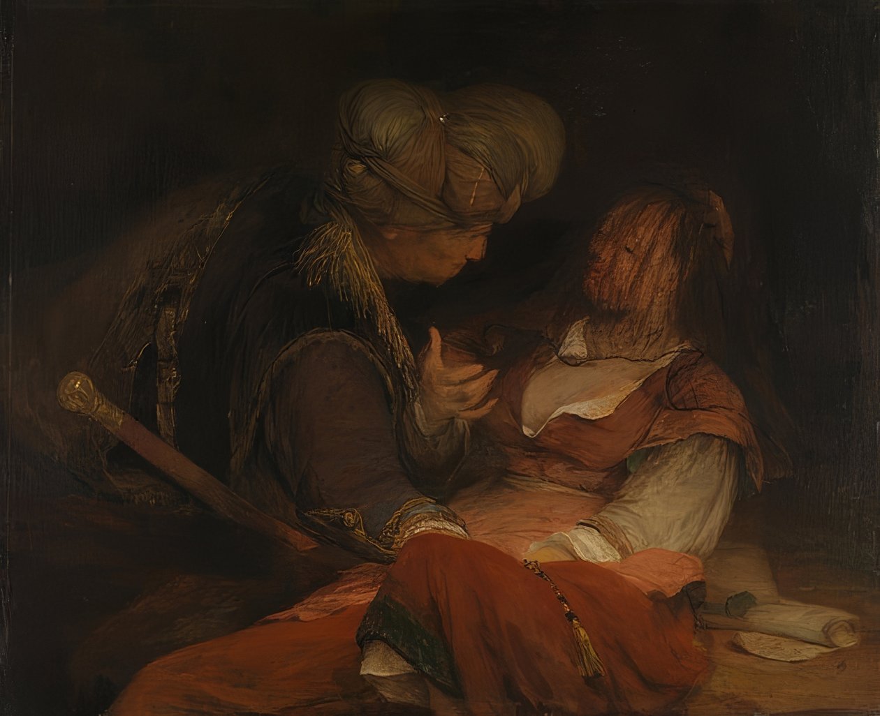 Juda i Tamar. Około 1681 r. autorstwa Aernt de Gelder