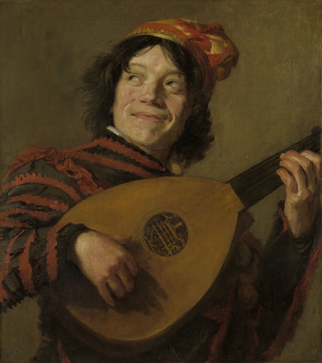 Gracz na lutni autorstwa After Frans Hals