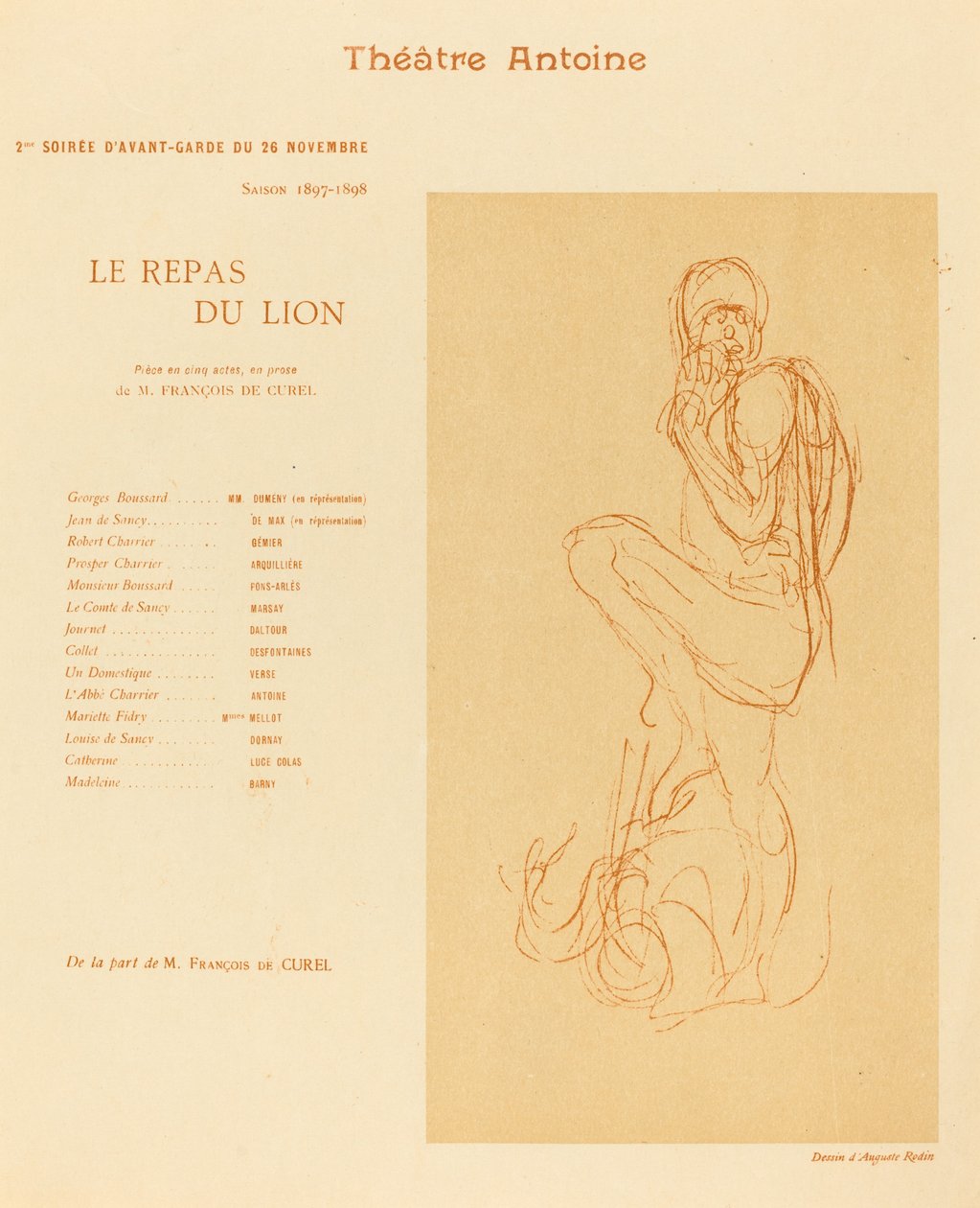 Posiłek Lwa autorstwa after Auguste Rodin