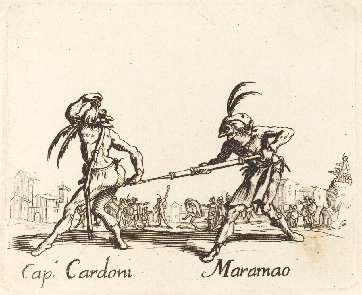 facet. Cardoni i Maramao autorstwa After Jacques Callot