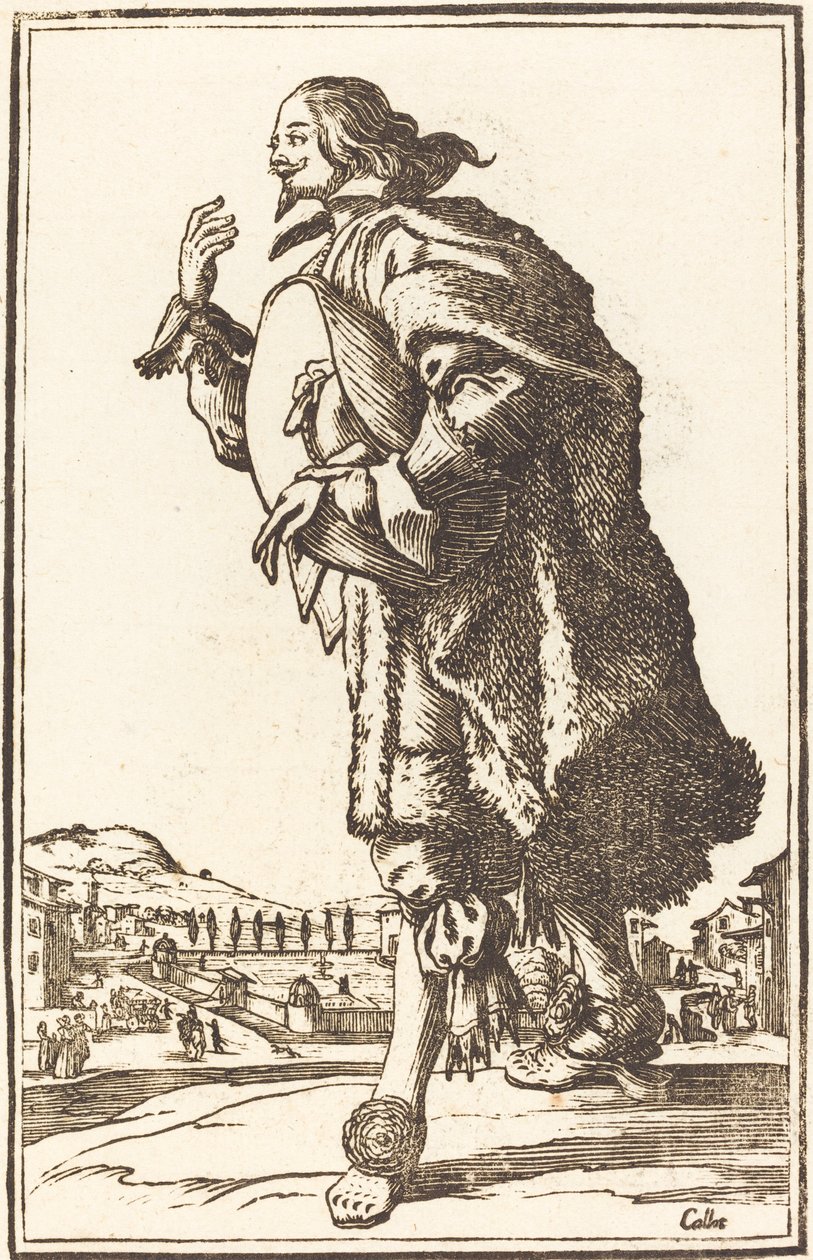 Szlachcic w filcowym kapeluszu, kłaniający się autorstwa After Jacques Callot