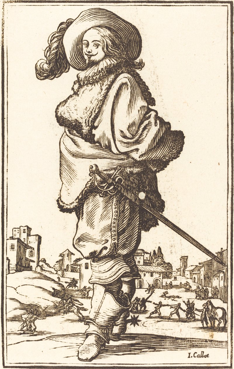 Szlachcic z Futrem Plastron autorstwa After Jacques Callot