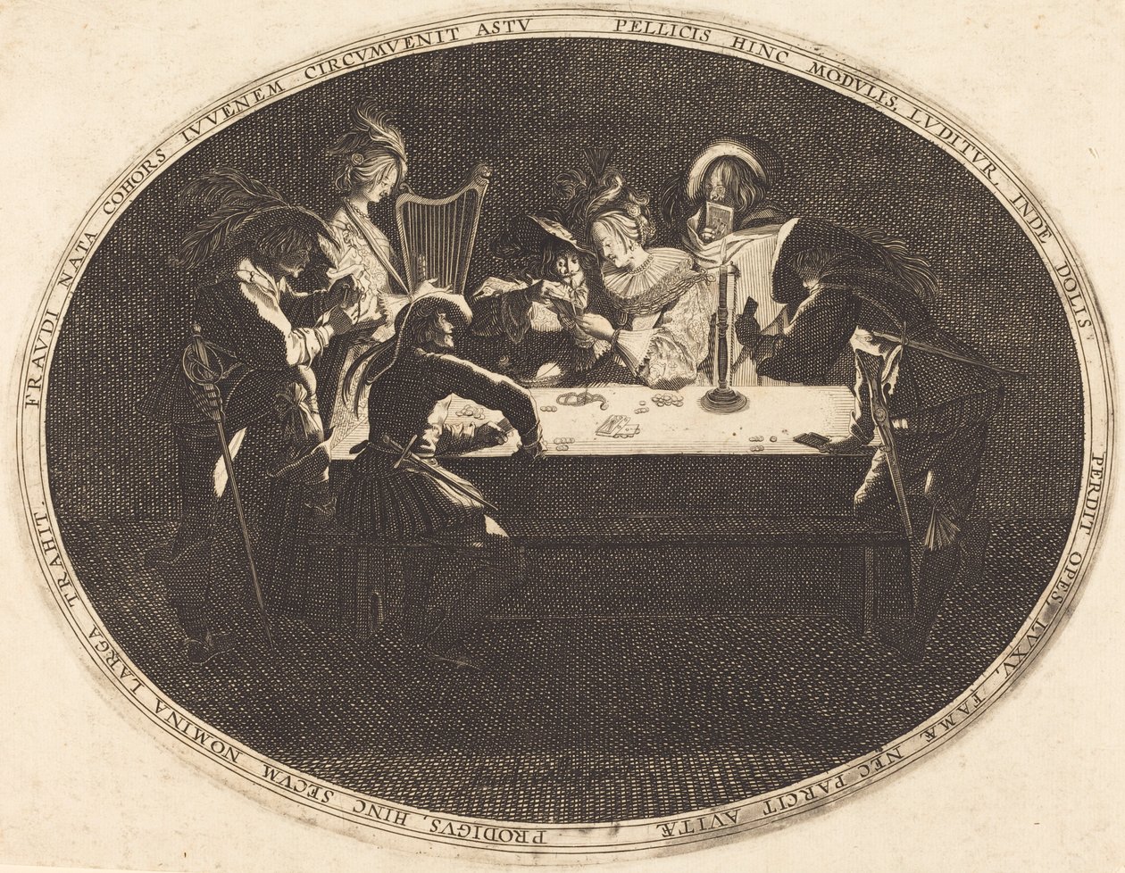 Gracze w karty autorstwa After Jacques Callot