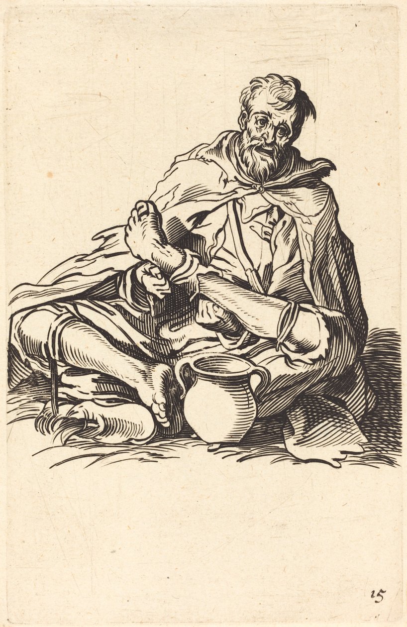 Chory człowiek autorstwa After Jacques Callot