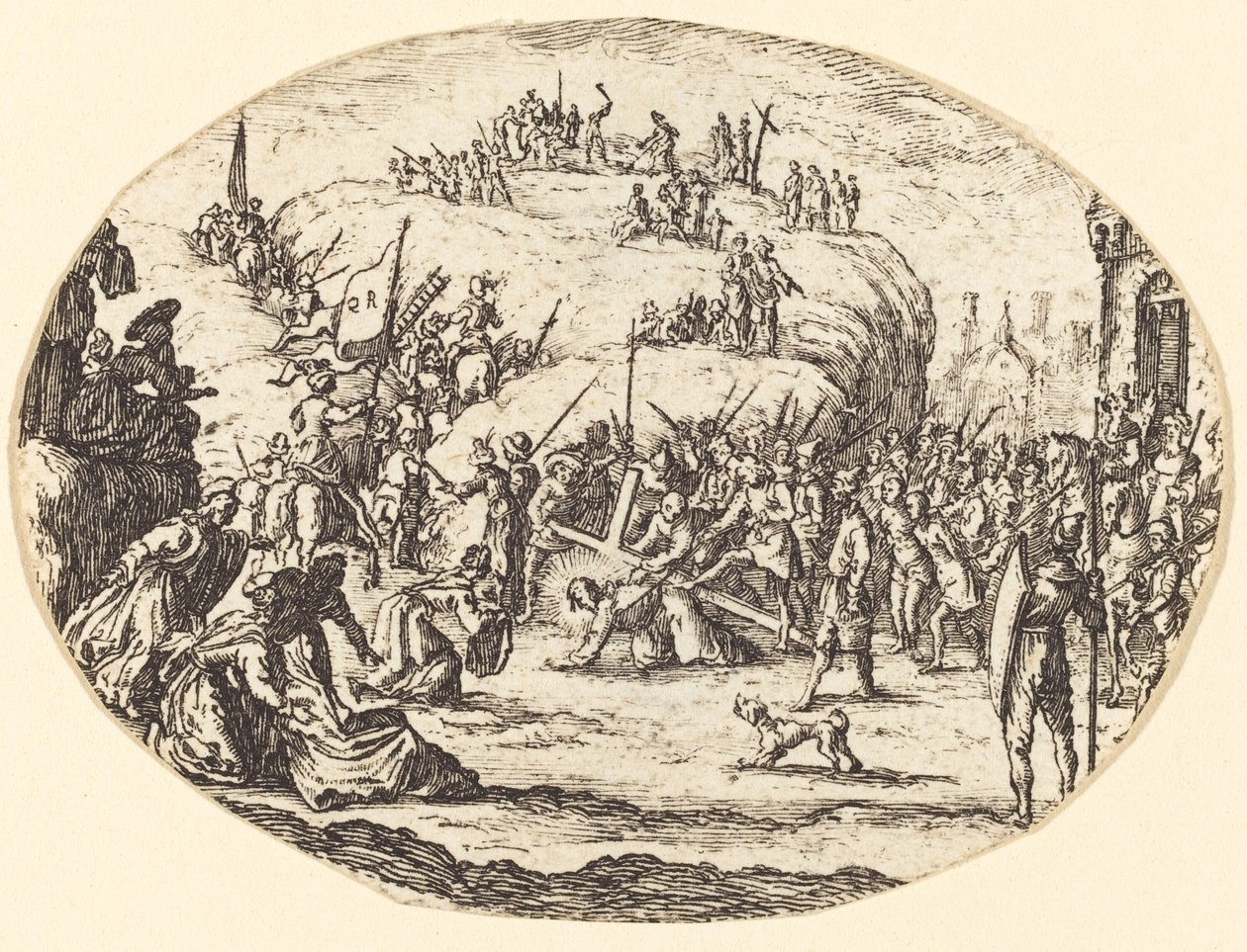 Małe niesienie krzyża autorstwa After Jacques Callot