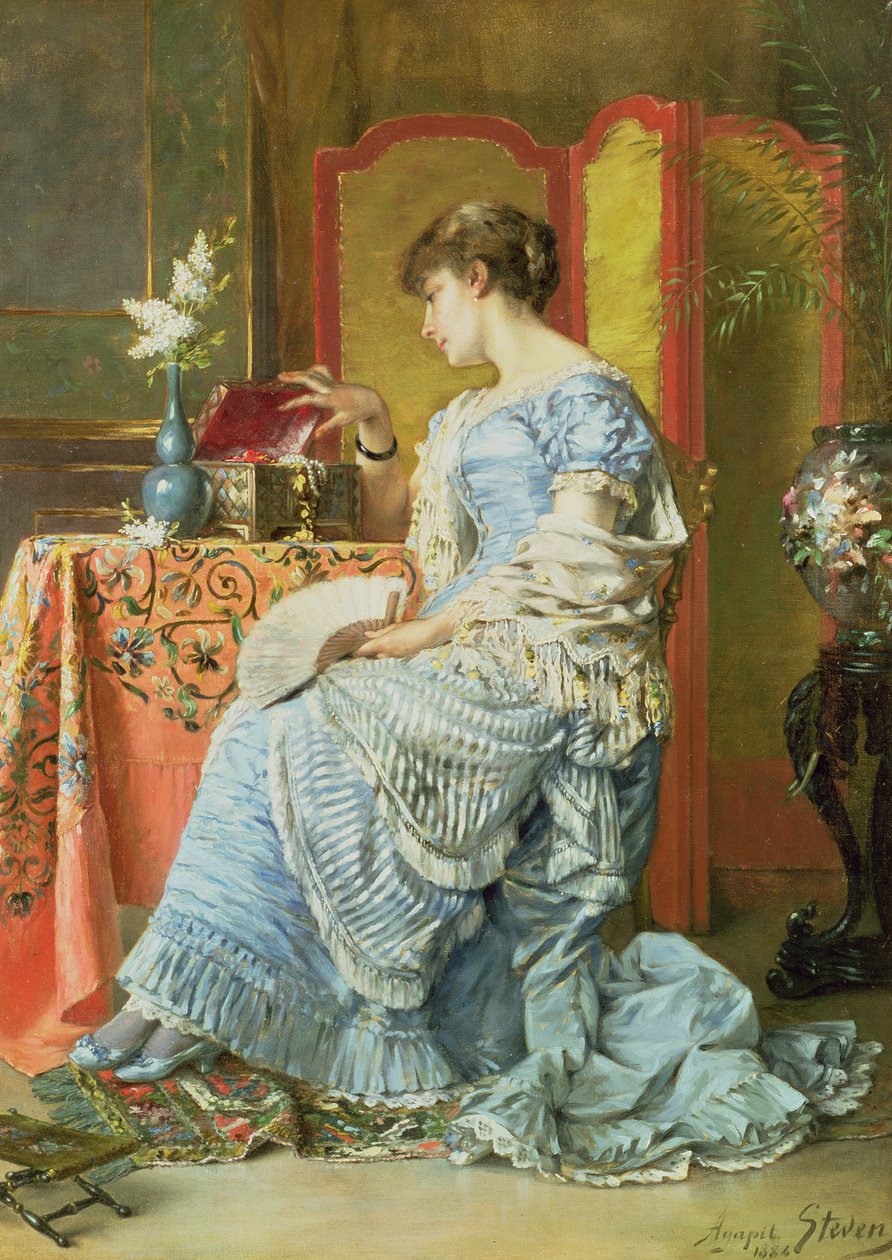 Niezdecydowanie, 1884 autorstwa Agapit Stevens