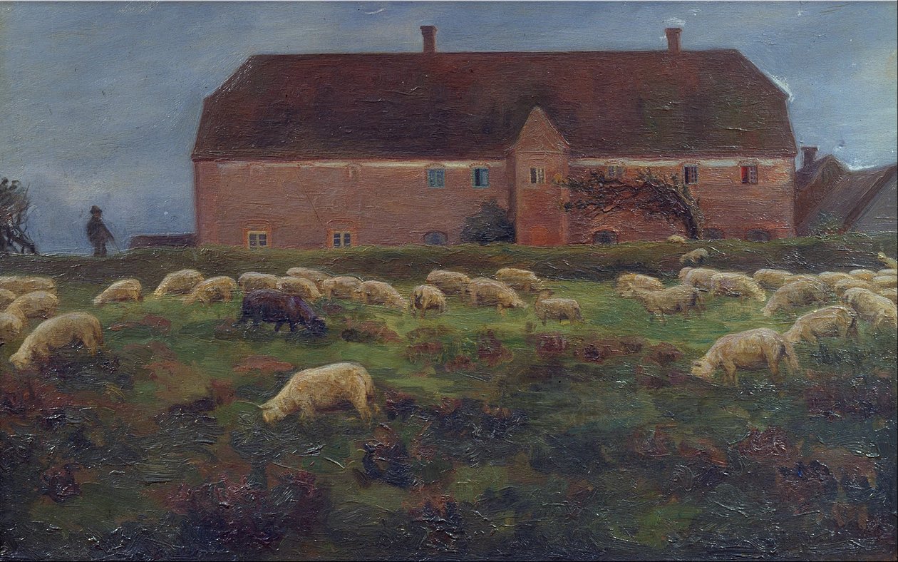 Dwór Kaas w Salling autorstwa Agnes Slott Møller
