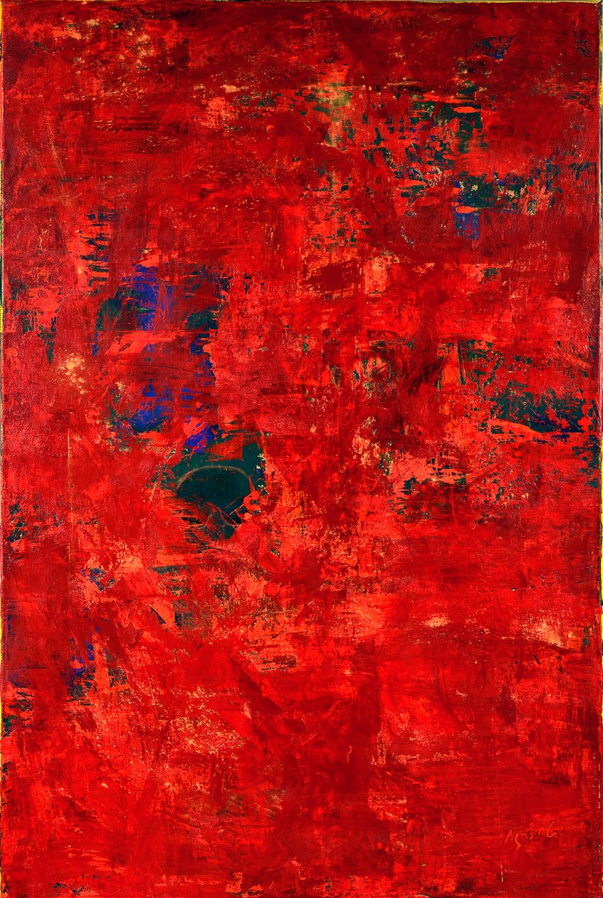 E.T In Red, 2019 (olej na płótnie) autorstwa Agnes Girardon