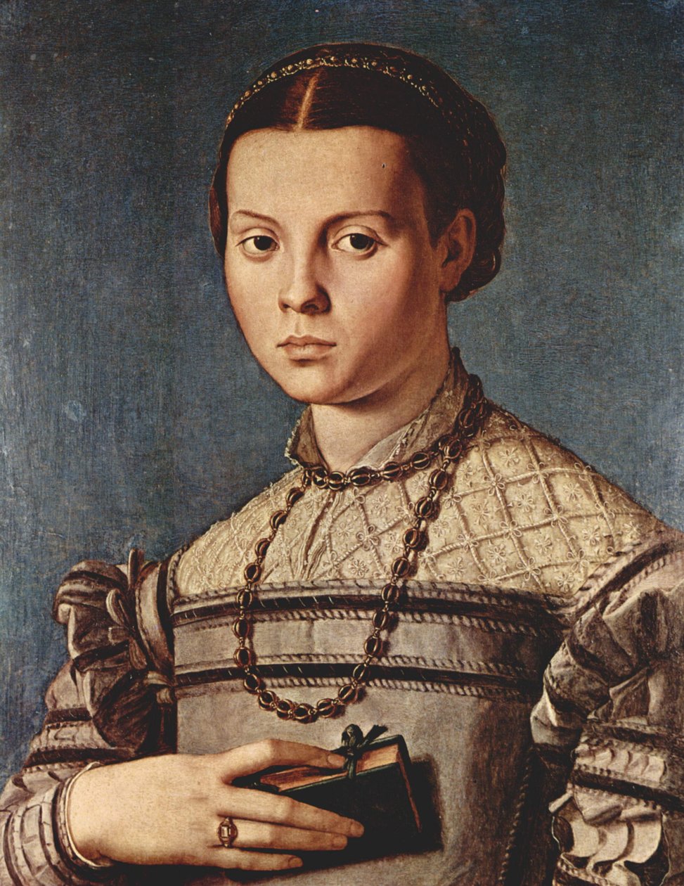 Portret dziewczyny z książką autorstwa Agnolo Bronzino