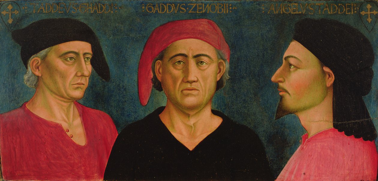 Trzech Gaddi, Taddeo, Zenobi i Agnolo lub Angelo autorstwa Agnolo Gaddi