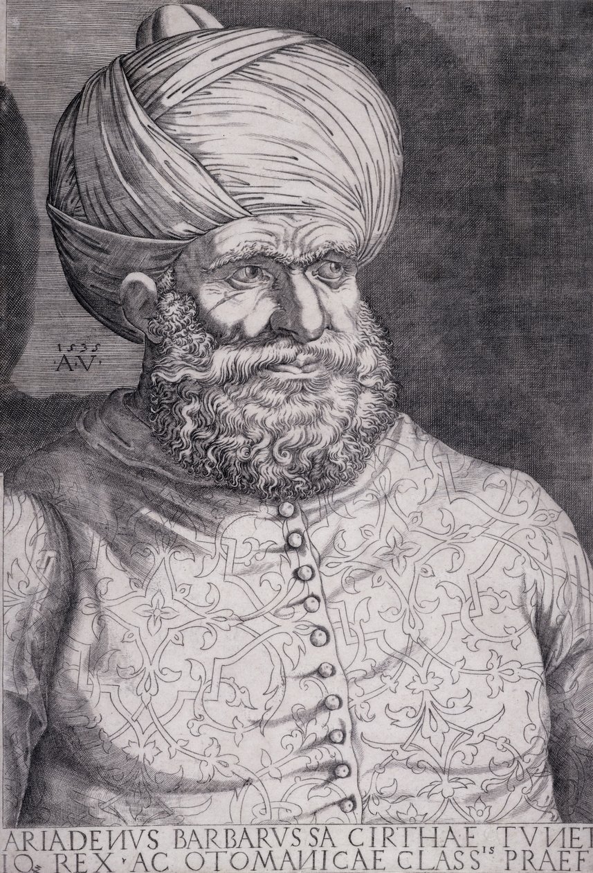 Barbarossa (Khayr ad-Din) (zm. 1546) 1535 autorstwa Agostino Musi