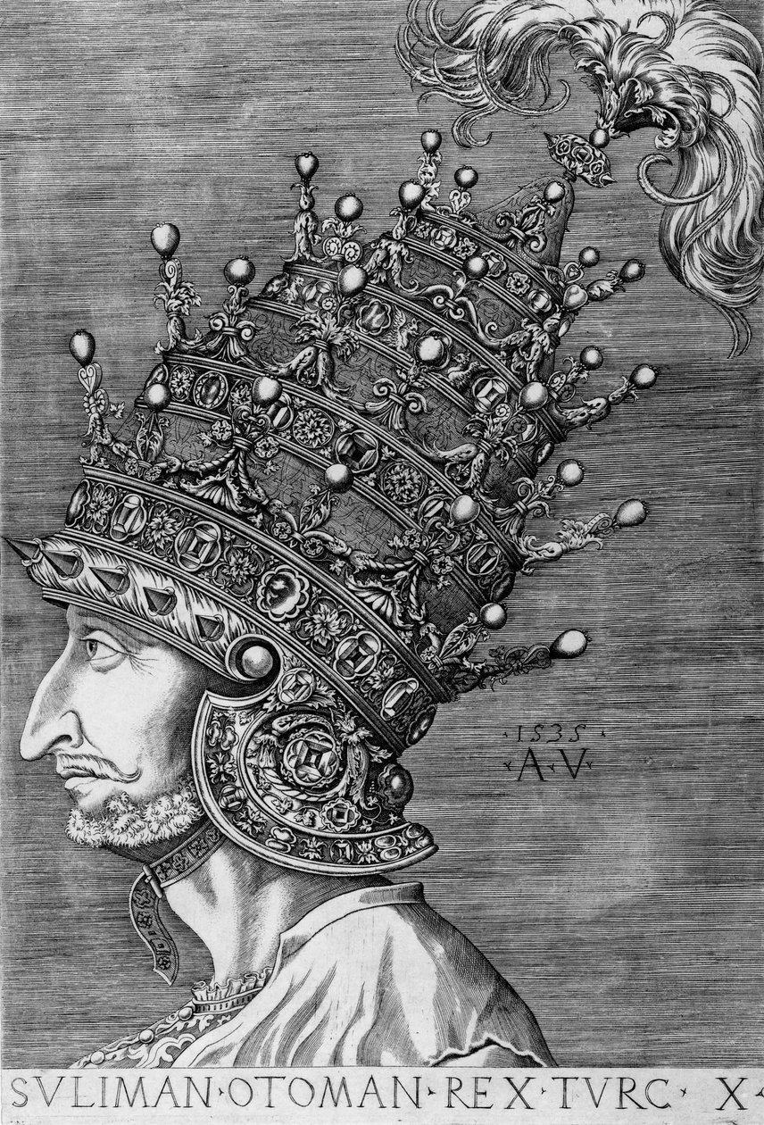 Sulejman Wspaniały (1494-1566), 1535 r. autorstwa Agostino Musi